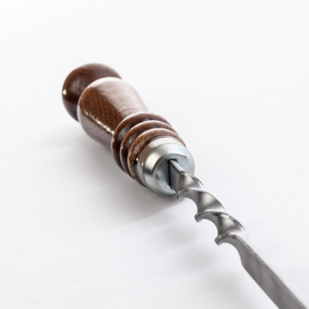 Шампур нержавеющий 620*12*3 мм с деревянной ручкой в Владимире