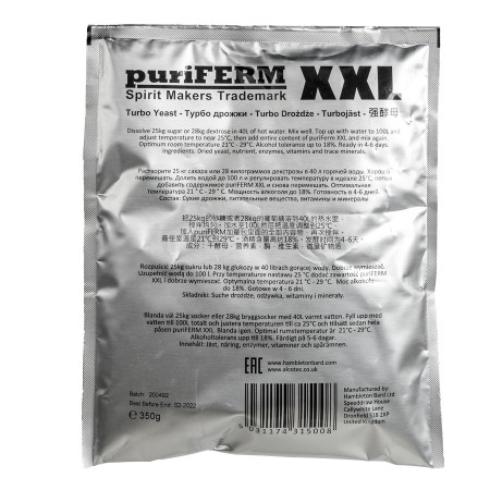 Turbo yeast alcohol "PuriFerm XXL" (350 gr) в Владимире
