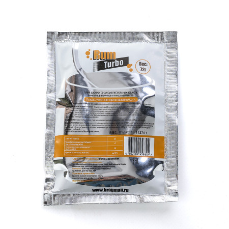 Turbo yeast alcohol BragMan "RUM TURBO" (72 gr) в Владимире